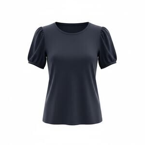 LOFT Outlet Navy Flutter Sleeve Top Women’s XS (0–2) Scoop Neck